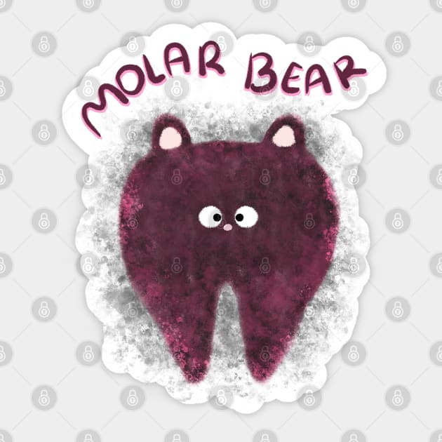 Molar Bear Sticker by Happimola